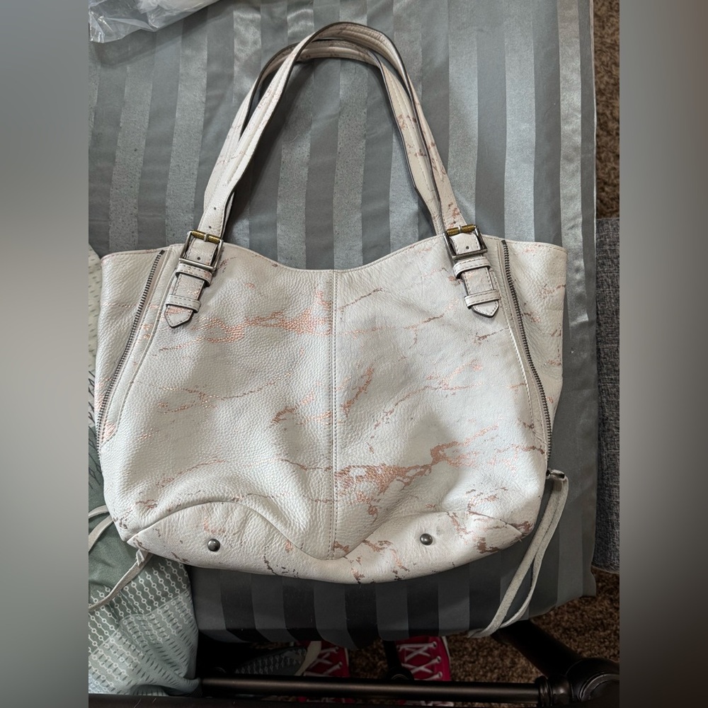 Aimee Kestenberg Leather Purse Rose Gold
